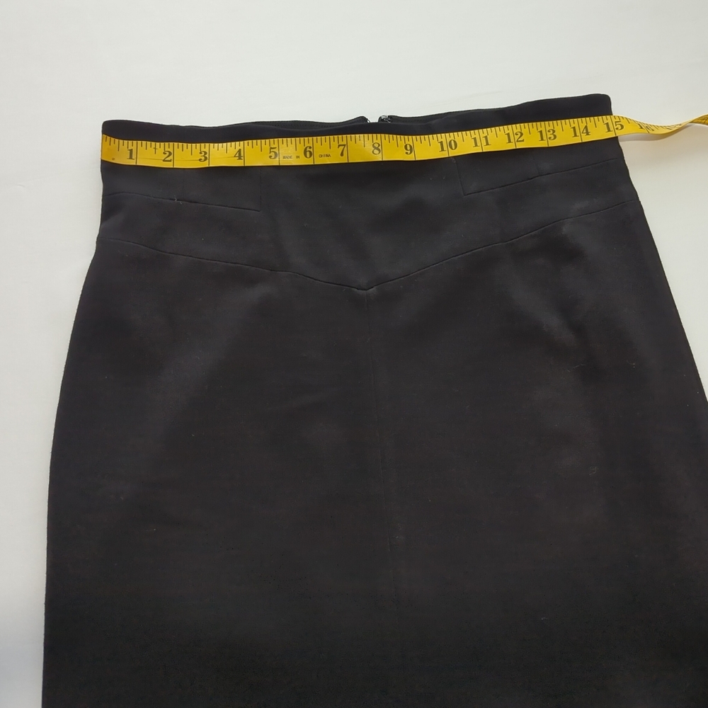 Ann Taylor Black Classic Stretch Knit Pencil Skirt Unlined Size 4 - Picture 5 of 7